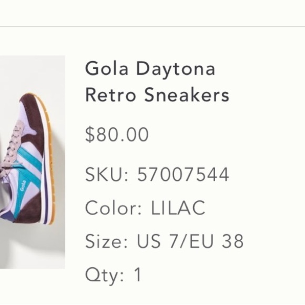 Gola Daytona Retro Sneakers Purple with blue stripes Size 7